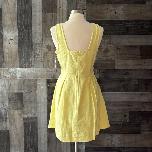 NWT! Nordstrom Frenchi neon yellow midi dress feminine old money garden party - Picture 9 of 12